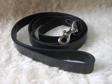 Five Foot by One Inch Wide Leather Dog Leash Lead Color Choice w/ Name  5' by 1"