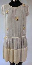 SWEETEST FLAPPER 1920  S CHILD  S DRESS W FLORAL EMBROIDERY
