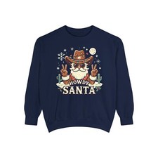 Cowboy Santa Sweatshirt, Western Christmas Jumper, Holiday Western Wear, Ranch