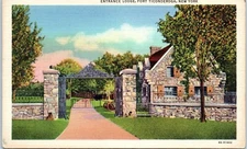 Entrance Lodge, Fort Ticonderoga, New York Postcard