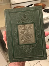 VINTAGE MINTY CLEAN c1940 “THOMPSON’S ICE CREAM” GRAPHIC SODA FTN MENU HOLDER