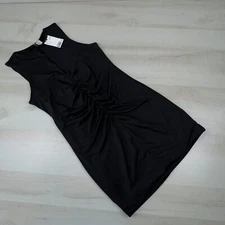 H&M Divided Women Dress Medium Black Sheath Sleeveless Form Fitting Gathered New