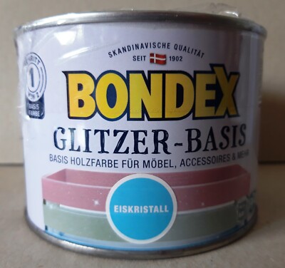 Eiskristall Glitzer-Basis Holzfarbe für Möbel  Accessoires Bondex 500 ml 