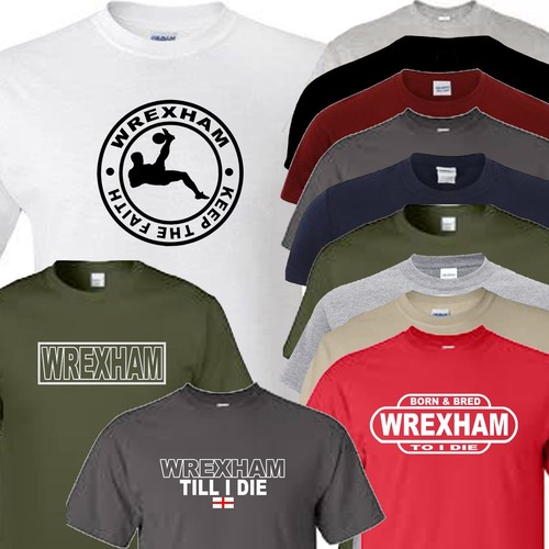 Wrexham T Shirt Football novelty sports fan four designs to choose from - 第 1/38 張圖片
