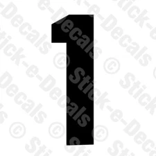NUMBER 1 ONE Vinyl Die Cut Decal Sticker - RACING NUMBER - RSD