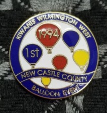 Vintage New Castle County 1994 Balloon Event Kiwanis Wilmington West Enamel Pin