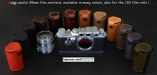 LUIGI's 35mm FILM CARRIER,CAN FIT ALMOST ANY STRAPS,FOR LEICA,NIKON,CANON,ZEISS.