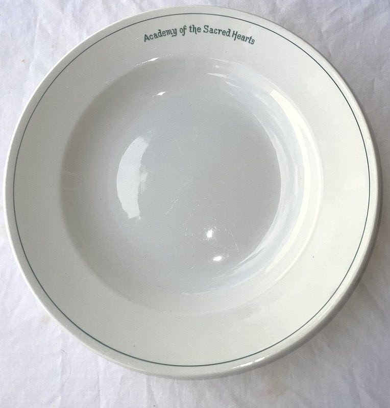 EARLY 1900s “ACADEMY OF SACRED HEARTS” plate bowl “W.W. Dimond” Honolulu Hawaii