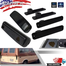4PCS Side Marker + 2PCS Tail Light Smoked Lens For 1975-1991 Ford Econoline Van