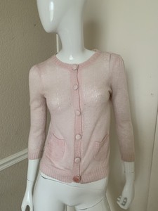 pale pink cropped cardigan