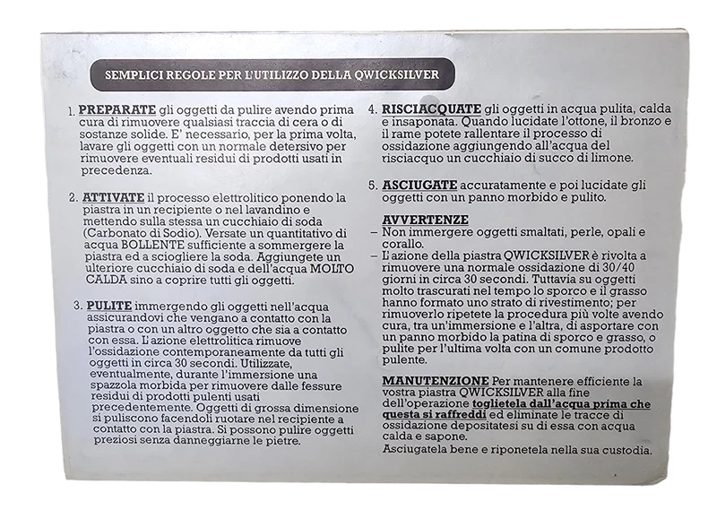 Piastra per Lucidatura ad Azione Elettrolitica Naturale Qwicksilver Acciaio Inox, fotografia 8 di 9