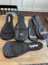 5 Ukulele Padded Black Gig Bag Case Lot NOS Epiphone Mahalo Amahi Risa FREE SHIP
