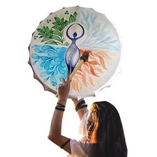Shaman Drum Handmade Shamanic Drum Goddess Drum Gaia Tree-of-Life Siberian Drum