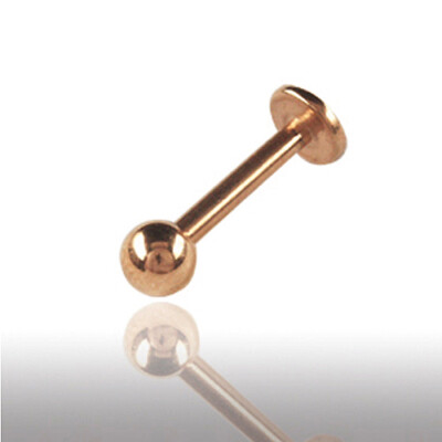 1,2mm Rosegold Labret Standart Ohr Lippen Piercing mit Kugel Medusa Tragus Helix