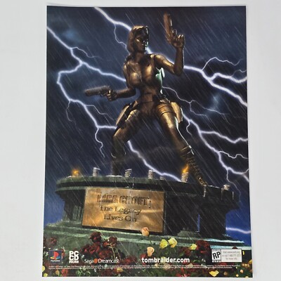 Tomb Raider Chronicles Sega Dreamcast PS1 PC No Title Print Ad/Poster Promo Art
