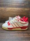 Adidas Rivalry Low 86 Mens Sneakers Leather Casual Shoes White Red GZ2557