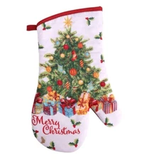 Christmas Tree Ornament Star Kitchen Oven Mitt Hot Pad Holiday Baking Home Decor