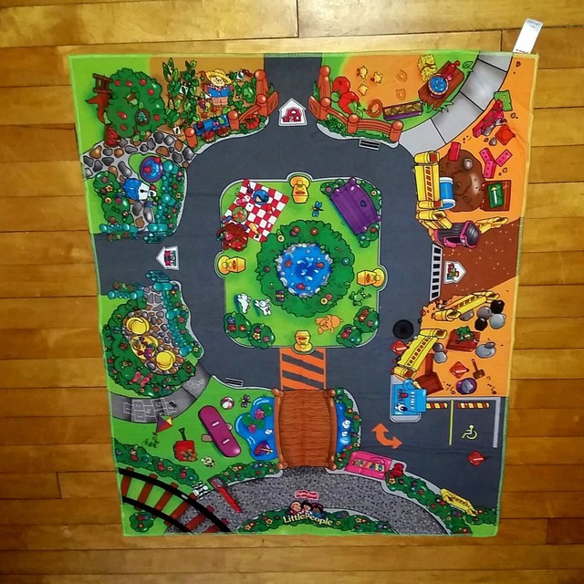 Fisher Price Little People Discovery City 28x36in Play Mat 2002 B3281 Foam Back | eBay