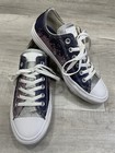 Womens CONVERSE CHUCK TAYLOR ALL STAR SHINE Silver Purple Glitter Low Top RARE — photo 3