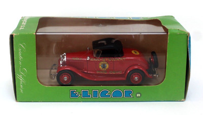 Eligor 1201 1:43 1932 Ford Roadster Cal Stewart Fire Chief Pasadena 1987 MIB