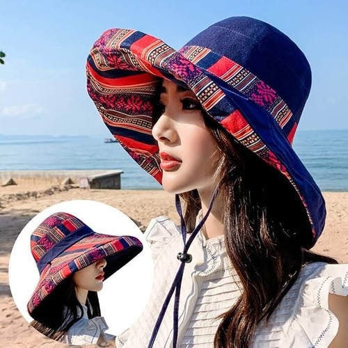 Women's Sun Hats Summer Beach UV Protection UPF Packable Wide Brim Chin Strap... - Picture 13 of 31