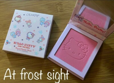 NIB HELLO KITTY x COLOURPOP POWDER BLUSH (A FROST SIGHT) PINK LE 