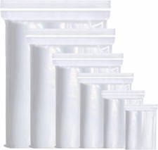 Grip Seal Bags Clear Zip Lock Resealable Strong Poly Plastic Bags Pack of 100