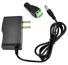 12V 1A 12W AC/DC Adapter Power Supply for Home Electronics with 5.5x2.1mm Plug