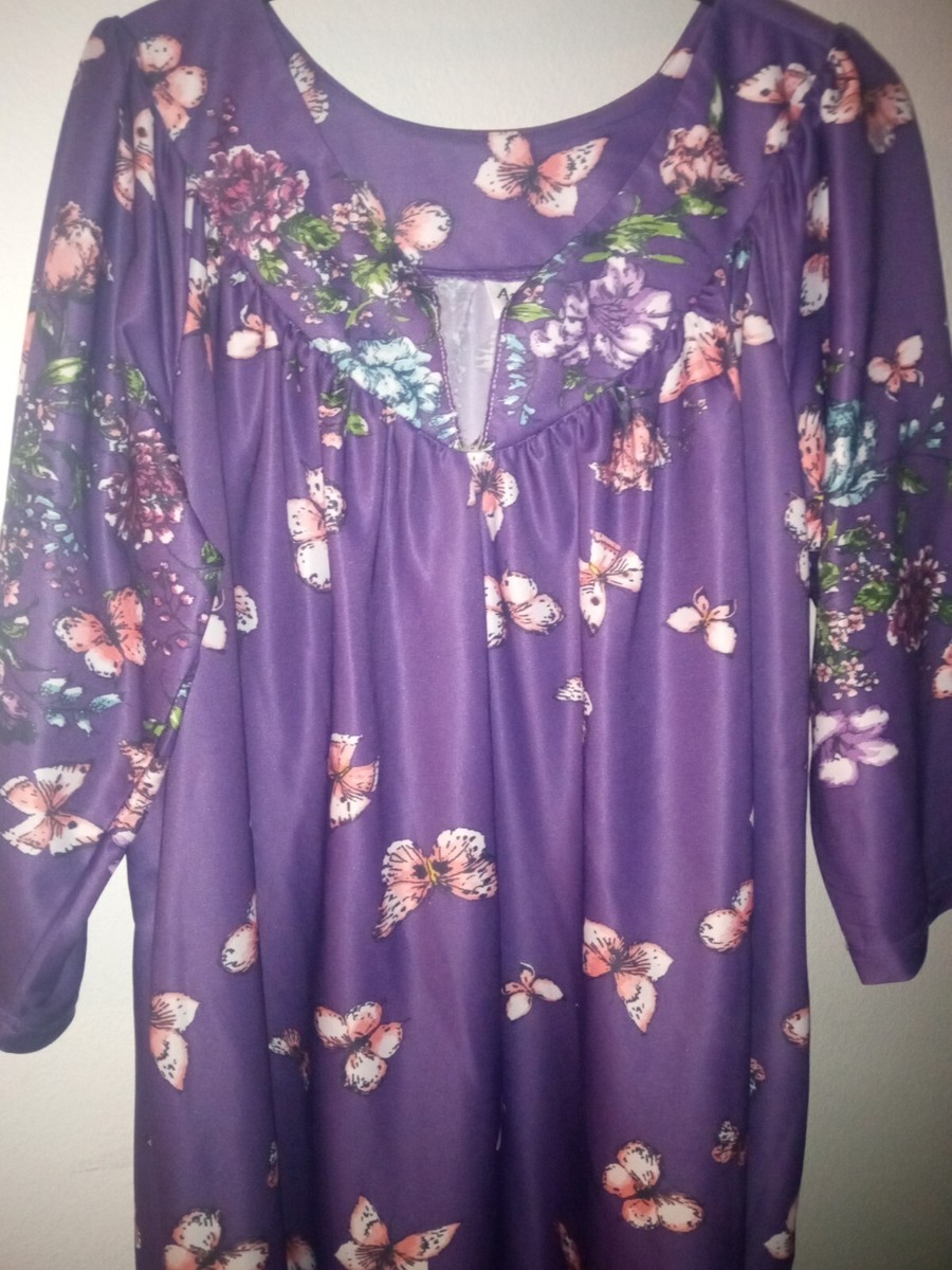 purple moo moo dress Monstera Cereus Purple Leilani Floral Maxi Dress XL / Purple