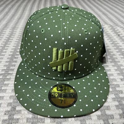 New Era x Undefeated Green Polka Dotted Fitted Hat Men s Sz 7 5/8 New