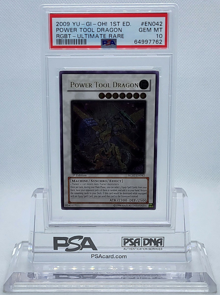 YUGIOH 1ST RGBT-EN042 POWER TOOL DRAGON ULTIMATE RARE PSA 10 GEM