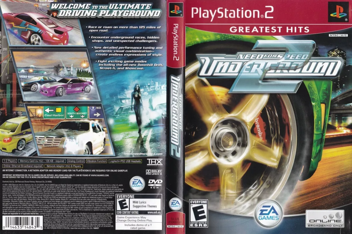 Need for Speed Underground 2 PT-BR DVD ISO PS2 em 2023