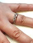 18k WG Diamond Ring Double Band .40 tcw. 3.13 gr. White sparkling Dias, Sz. 4.5 — photo 6