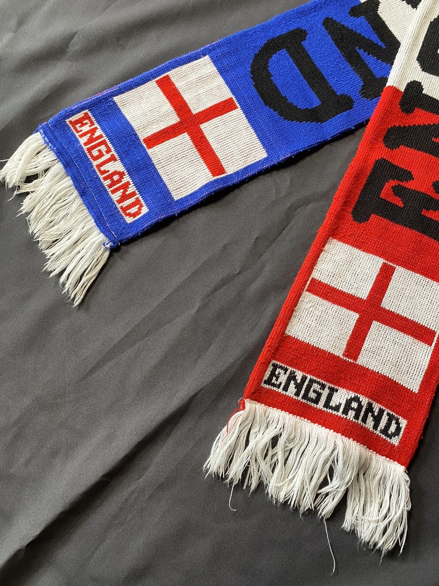Vintage ENGLAND National Team Football Soccer Scarf Official World