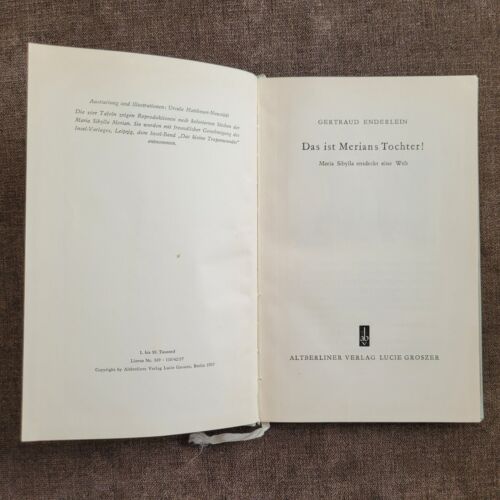 1957 in 1. Auflage: Das ist Merians Tochter ! Maria Sybilla entdeckt eine Welt - Bild 4 von 10