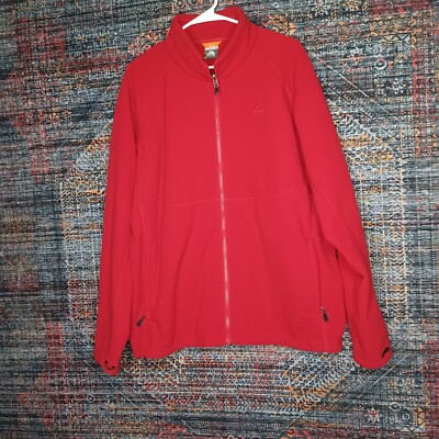 Vintage Nike ACG mens solid red thick fleece jacket XL