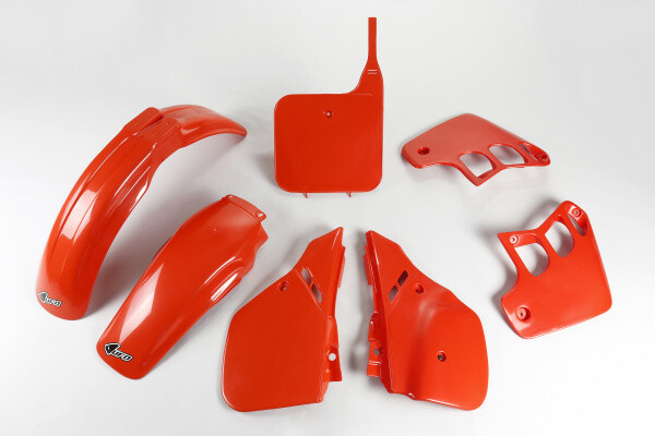 Set Plastics Motorradverkleidungen Honda Cr 250 1988 - 1989 Orange Ufo Oldtimer-image