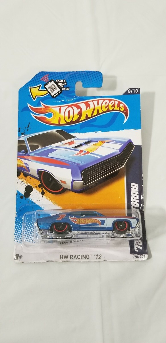 2012 HOT WHEELS HW RACING '70 FORD TORINO TALLEDEGA BLUE #8 of 10
