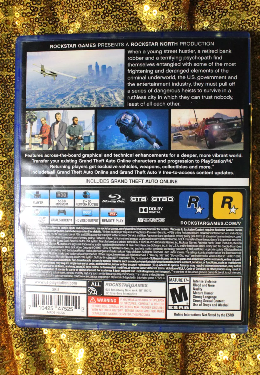  Grand Theft Auto V - PlayStation 3 : Take 2 Interactive: Video  Games