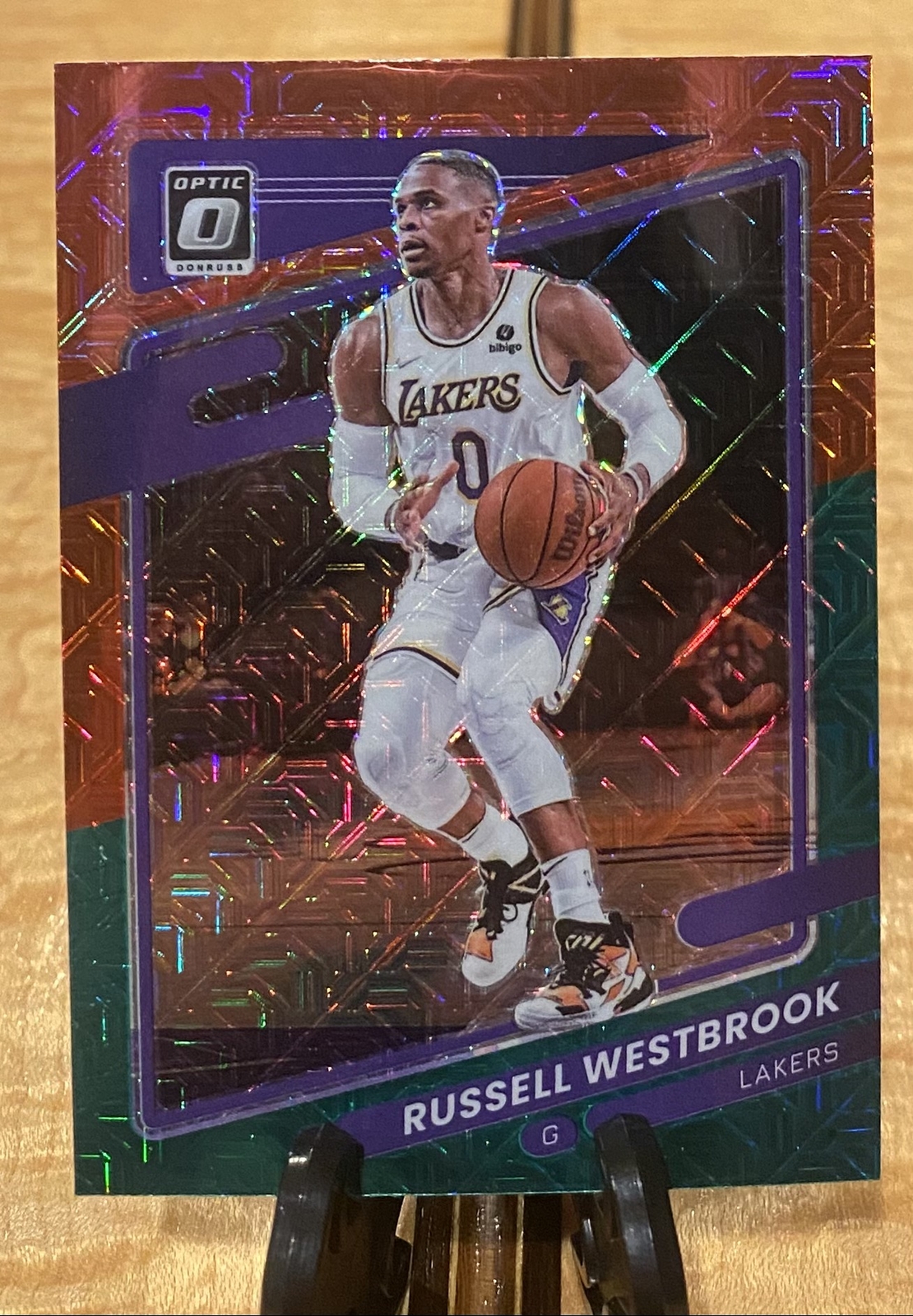 2021 Optic Red & Green Choice Prizm #76 Russell Westbrook   Thunder Lakers