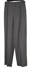 Vtg Dana Buchman Gray Pleated Wool Straight Leg Womens Dress Pants Size 10 Korea
