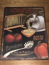 Tin Signs Retro Italian Food Souvenir Wedding Bar Kitchen Garage Decor Pasta Art