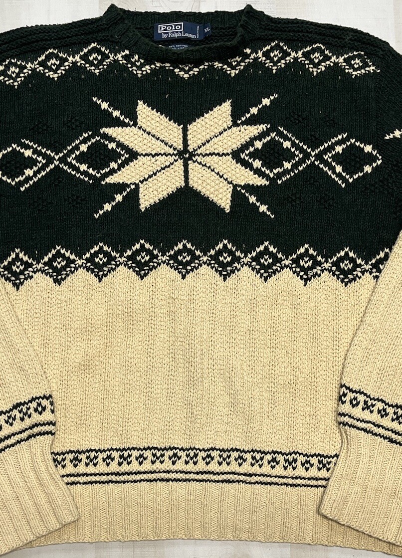 Vintage Polo Ralph Lauren Ski Sweater Nordic Hand Knit Vintage Polo Ralph Lauren Ski Sweater Nordic Hand Knit