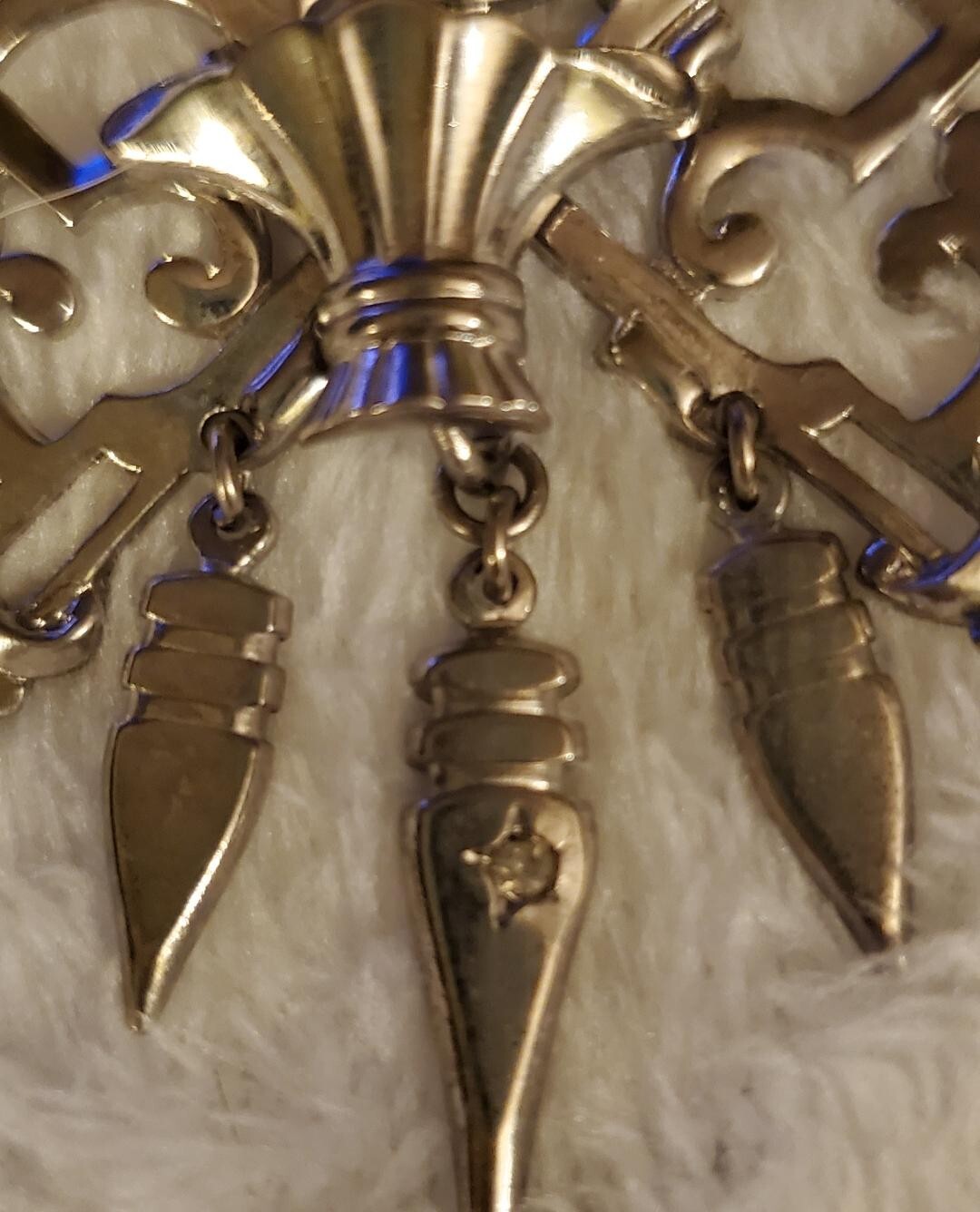 Vintage SilverTone Chunky Statement Necklace - image 5