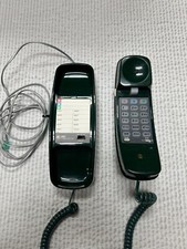 Vintage AT T BLACK Push Button Telephone TESTED WORKS 