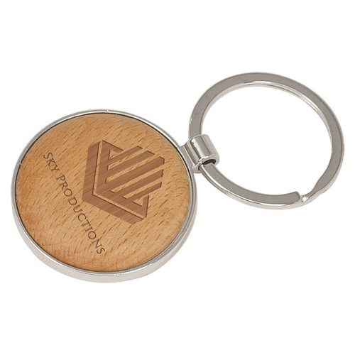 Great Christmas Gift - Triumph Key Chain, Engraved on Wood, Silver Chrome Holder - Picture 4 of 4