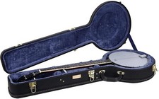 Crossrock Wood Case for 12.5'' Openback Banjos-Black