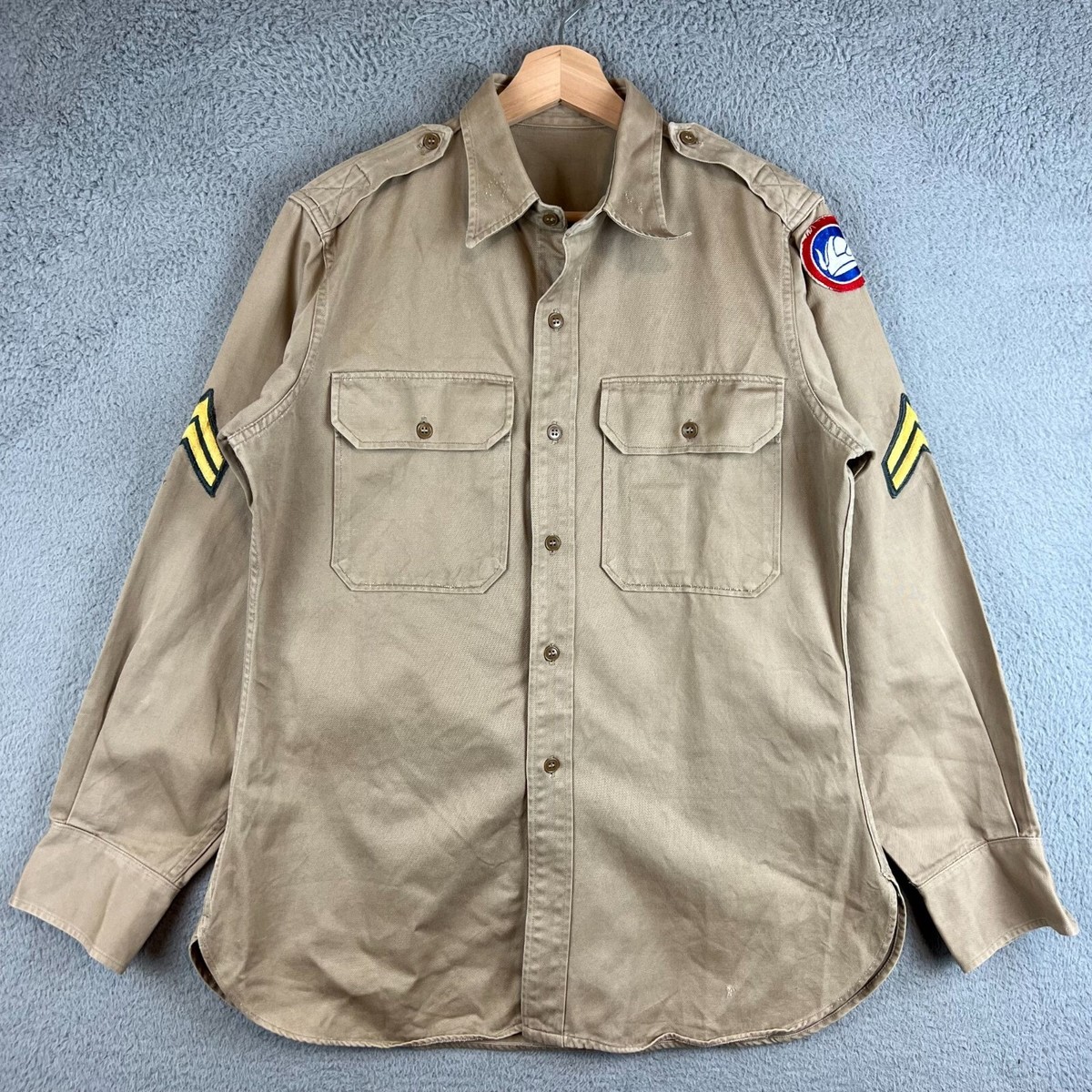 us army military shirts ミリタリーシャツ VINTAGE US ARMY UTILITY SHIRT P-58 P58 1958-1962 SIZE MEDIUM