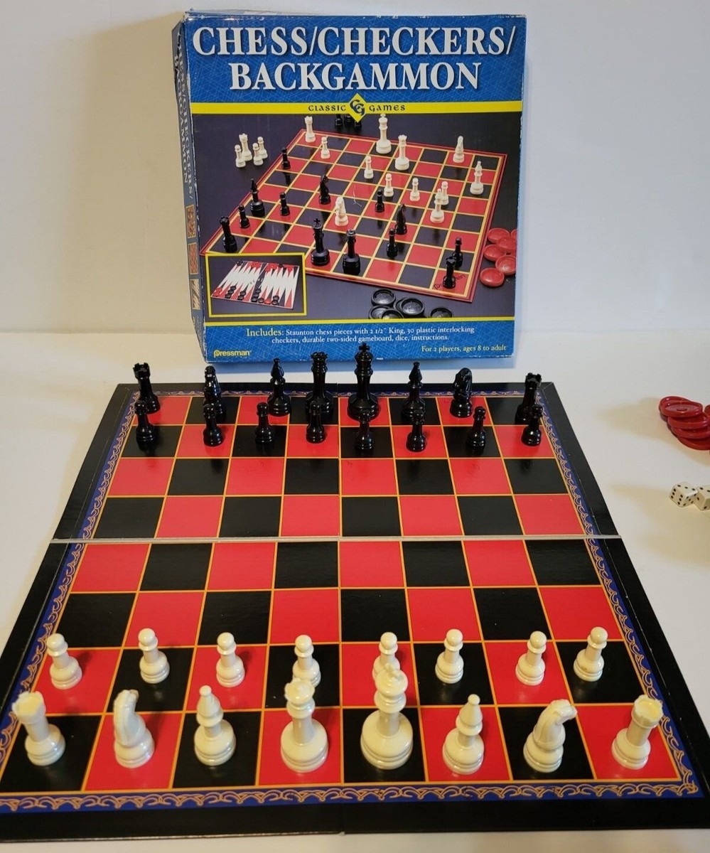 Travel Games Pressman Classic 6 Board Game Set, Chess, Checkers ...