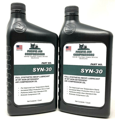The Best Air Compressor Oil Lubricant Synthetic Oil - Two Quarts For Piston Comp